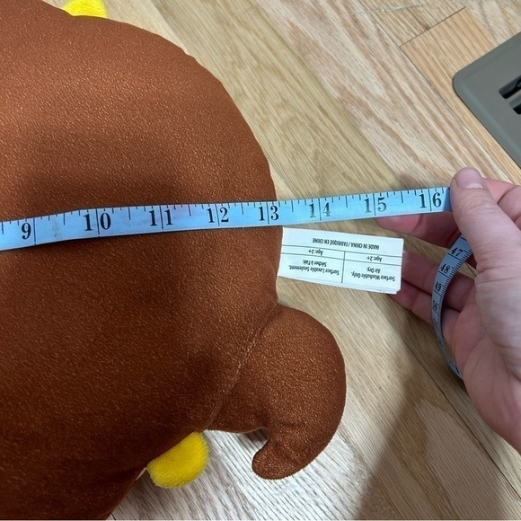 Disney Belle Emoji Pillow Beauty and the Beast Brown Gold Princess Kids Throw - Picture 5 of 5